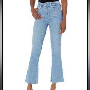 PAIGE Women's Collette Crop Flare Light Blue Jeans